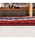 SOUTH WESTERN Area Rug Serape Medallion Southwestern Red/Navy/Cream 2 ft. x 8 ft. Runner Rug