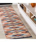 Konya Diamond Kilim Geometric Yellow/Red/Blue 2 ft. x 8 ft. Runner Rug