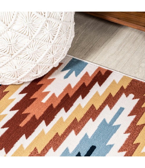 SOUTH WESTERN Area Rug Konya Diamond Kilim Geometric Yellow/Red/Blue 3 ft. x 5 ft. Area Rug