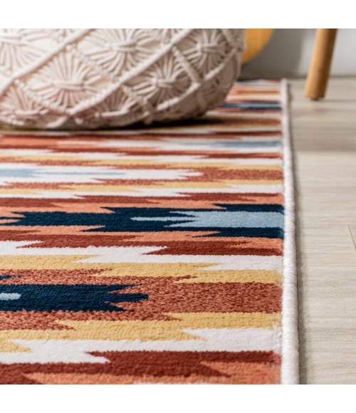 SOUTH WESTERN Area Rug Konya Diamond Kilim Geometric Yellow/Red/Blue 3 ft. x 5 ft. Area Rug