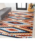 SOUTH WESTERN Area Rug Konya Diamond Kilim Geometric Yellow/Red/Blue 3 ft. x 5 ft. Area Rug