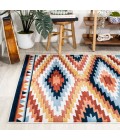 SOUTH WESTERN Area Rug Konya Diamond Kilim Geometric Yellow/Red/Blue 3 ft. x 5 ft. Area Rug