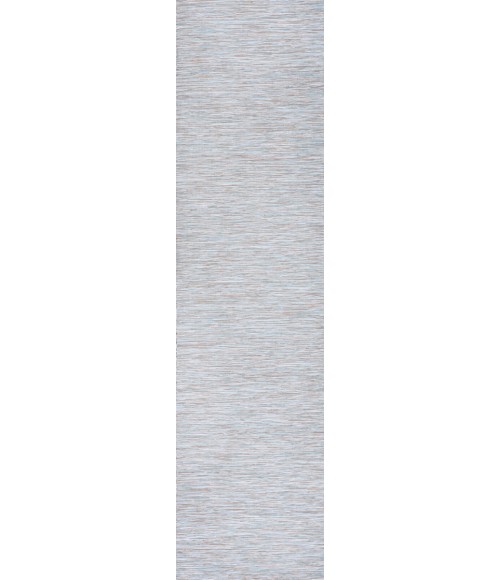 TUSCAN SUN COLLECTION Area Rug Ethan Modern Flatweave Solid Gray 2 ft. x 8 ft. Indoor/Outdoor Runner Rug