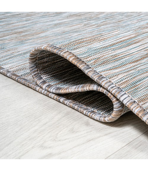 TUSCAN SUN COLLECTION Area Rug Ethan Modern Flatweave Solid Gray 2 ft. x 8 ft. Indoor/Outdoor Runner Rug