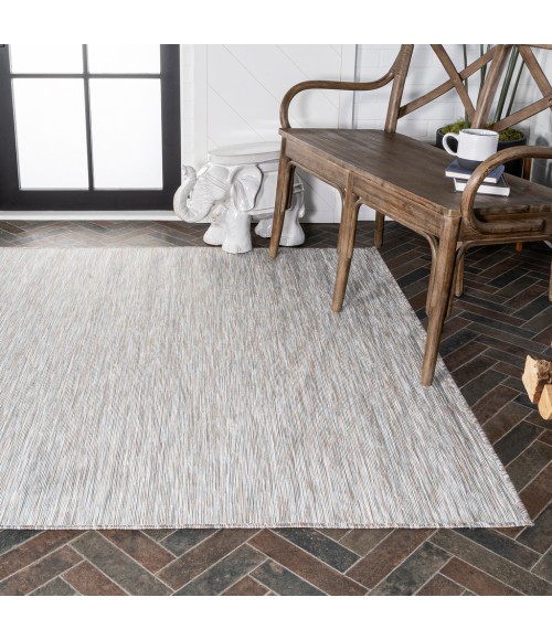 TUSCAN SUN COLLECTION Area Rug Ethan Modern Flatweave Solid Gray 4 ft. x 6 ft. Indoor/Outdoor Area Rug