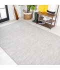 TUSCAN SUN COLLECTION Area Rug Ethan Modern Flatweave Solid Gray 4 ft. x 6 ft. Indoor/Outdoor Area Rug