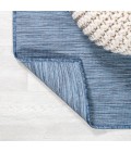 TUSCAN SUN COLLECTION Area Rug Ethan Modern Flatweave Solid Blue 6' Round Indoor/Outdoor Area Rug