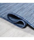 TUSCAN SUN COLLECTION Area Rug Ethan Modern Flatweave Solid Blue 6' Round Indoor/Outdoor Area Rug
