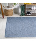TUSCAN SUN COLLECTION Area Rug Ethan Modern Flatweave Solid Blue 9 ft. x 12 ft. Indoor/Outdoor Area Rug