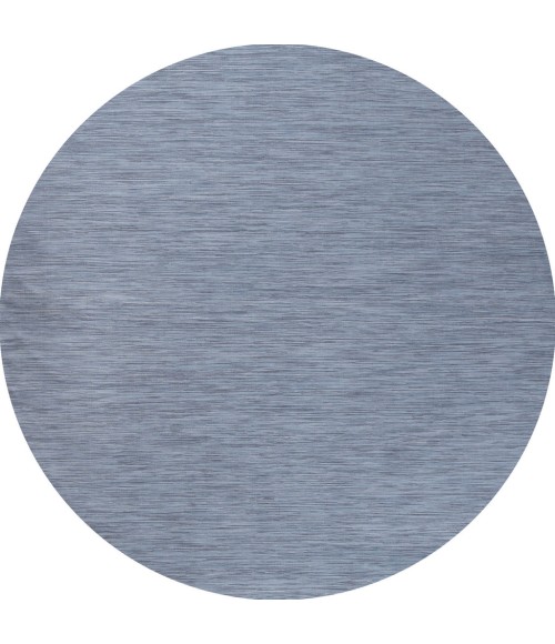 TUSCAN SUN COLLECTION Area Rug Ethan Modern Flatweave Solid Blue 6' Round Indoor/Outdoor Area Rug