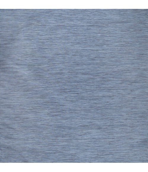 TUSCAN SUN COLLECTION Area Rug Ethan Modern Flatweave Solid Blue 6' Square Indoor/Outdoor Area Rug