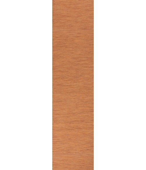 TUSCAN SUN COLLECTION Area Rug Ethan Modern Flatweave Solid Orange 2 ft. x 8 ft. Indoor/Outdoor Runner Rug