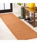 TUSCAN SUN COLLECTION Area Rug Ethan Modern Flatweave Solid Orange 2 ft. x 8 ft. Indoor/Outdoor Runner Rug
