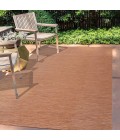 Ethan Modern Flatweave Solid Orange 8 ft. x 10 ft. Indoor/Outdoor Area Rug