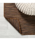 TUSCAN SUN COLLECTION Area Rug Ethan Modern Flatweave Solid Brown 6' Square Indoor/Outdoor Area Rug