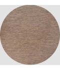 TUSCAN SUN COLLECTION Area Rug Ethan Modern Flatweave Solid Brown 6' Round Indoor/Outdoor Area Rug