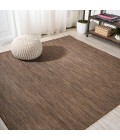 TUSCAN SUN COLLECTION Area Rug Ethan Modern Flatweave Solid Brown 6' Square Indoor/Outdoor Area Rug