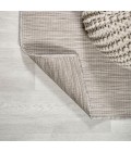 TUSCAN SUN COLLECTION Area Rug Ethan Modern Flatweave Solid Light Gray 6' Round Indoor/Outdoor Area Rug