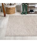 TUSCAN SUN COLLECTION Area Rug Ethan Modern Flatweave Solid Light Gray 9 ft. x 12 ft. Indoor/Outdoor Area Rug