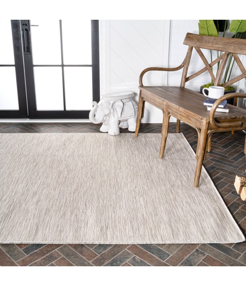 TUSCAN SUN COLLECTION Area Rug Ethan Modern Flatweave Solid Light Gray 9 ft. x 12 ft. Indoor/Outdoor Area Rug