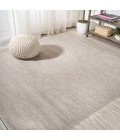 TUSCAN SUN COLLECTION Area Rug Ethan Modern Flatweave Solid Light Gray 6' Square Indoor/Outdoor Area Rug