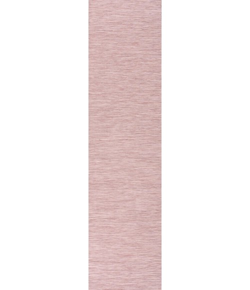 TUSCAN SUN COLLECTION Area Rug Ethan Modern Flatweave Solid Pink 2 ft. x 8 ft. Indoor/Outdoor Runner Rug