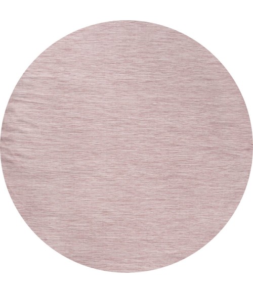 TUSCAN SUN COLLECTION Area Rug Ethan Modern Flatweave Solid Pink 6' Round Indoor/Outdoor Area Rug