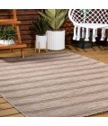 TUSCAN SUN COLLECTION Area Rug Bo Modern Farmhouse Wide Stripe Brown/Natural 3 ft. x 5 ft. Indoor/Outdoor Area Rug