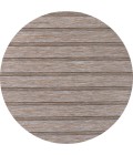 TUSCAN SUN COLLECTION Area Rug Bo Modern Farmhouse Wide Stripe Brown/Natural 6' Round Indoor/Outdoor Area Rug
