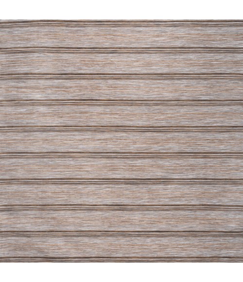 TUSCAN SUN COLLECTION Area Rug Bo Modern Farmhouse Wide Stripe Brown/Natural 6' Square Indoor/Outdoor Area Rug