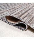 TUSCAN SUN COLLECTION Area Rug Finn Modern Farmhouse Pinstripe Dark Gray/Blue 6' Round Indoor/Outdoor Area Rug