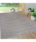 TUSCAN SUN COLLECTION Area Rug Finn Modern Farmhouse Pinstripe Dark Gray/Blue 5 ft. x 8 ft. Indoor/Outdoor Area Rug