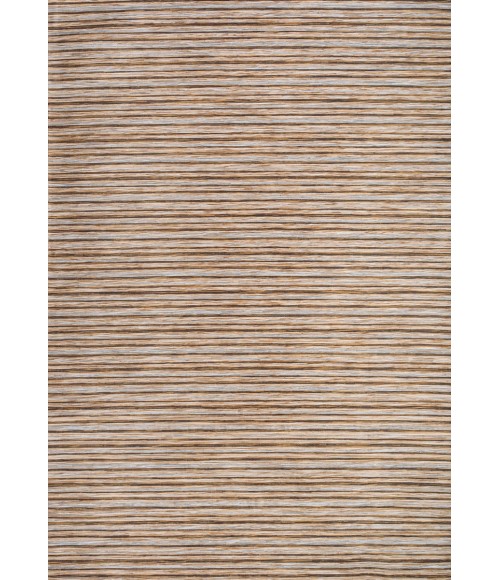 TUSCAN SUN COLLECTION Area Rug Finn Modern Farmhouse Pinstripe Brown/Natural 5 ft. x 8 ft. Indoor/Outdoor Area Rug