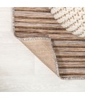 TUSCAN SUN COLLECTION Area Rug Finn Modern Farmhouse Pinstripe Brown/Natural 2 ft. x 8 ft. Indoor/Outdoor Runner Rug