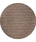TUSCAN SUN COLLECTION Area Rug Finn Modern Farmhouse Pinstripe Brown/Natural 6' Round Indoor/Outdoor Area Rug