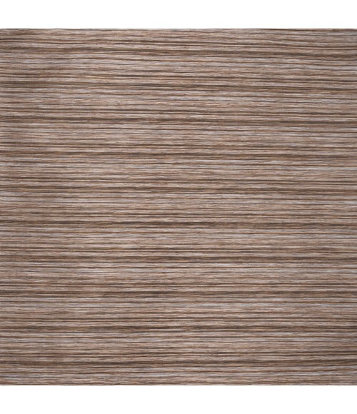 TUSCAN SUN COLLECTION Area Rug Finn Modern Farmhouse Pinstripe Natural/Brown 6' Square Indoor/Outdoor Area Rug