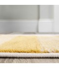UNIQUE Area Rug Nicky Geometric Striped Circles Gray/Yellow/Cream 2 ft. x 8 ft. Runner Rug