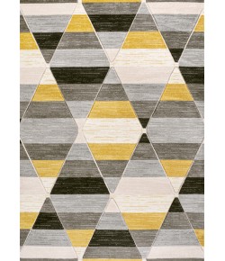 Jonathany Unique UNQ101A Yellow/Gray/Cream Area Rug 3 ft. 3 in. X 4 ft. 11 in. Rectangle