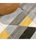 Kehoe Retro Diamonds Geometric Yellow/Gray/Cream 3 ft. x 5 ft. Area Rug