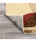 UNIQUE Area Rug Tamara Retro Abstract Arches Cream/Brown/Red 4 ft. x 6 ft. Area Rug