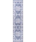 Alanya Ornate Medallion Washable Navy/Cream 2 ft. x 8 ft. Runner Rug