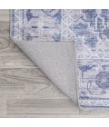 WSH100A Area Rug Alanya Ornate Medallion Washable Navy/Cream 8 ft. x 10 ft. Area Rug
