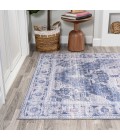 WSH100A Area Rug Alanya Ornate Medallion Washable Navy/Cream 8 ft. x 10 ft. Area Rug
