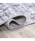 Didim Boho Gray Medallion Washable Gray/Purple 2 ft. x 8 ft. Runner Rug