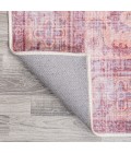 WSH103A Area Rug Alacati Ogee Medallion Washable Red/Orange/Cream 4 ft. x 6 ft. Area Rug