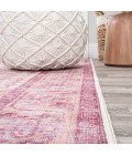 WSH103A Area Rug Alacati Ogee Medallion Washable Red/Orange/Cream 4 ft. x 6 ft. Area Rug