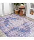 WSH107A Area Rug Regis Bohemian Medallion Washable Blue 8 ft. x 10 ft. Area Rug