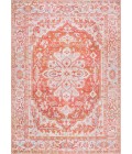 WSH108A Area Rug Asa Ornate Medallion Washable Orange/Cream 4 ft. x 6 ft. Area Rug