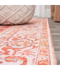 WSH108A Area Rug Asa Ornate Medallion Washable Orange/Cream 4 ft. x 6 ft. Area Rug