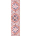 WSH109A Area Rug Maris Ornate Medallion Washable Orange/Cream 2 ft. x 8 ft. Runner Rug